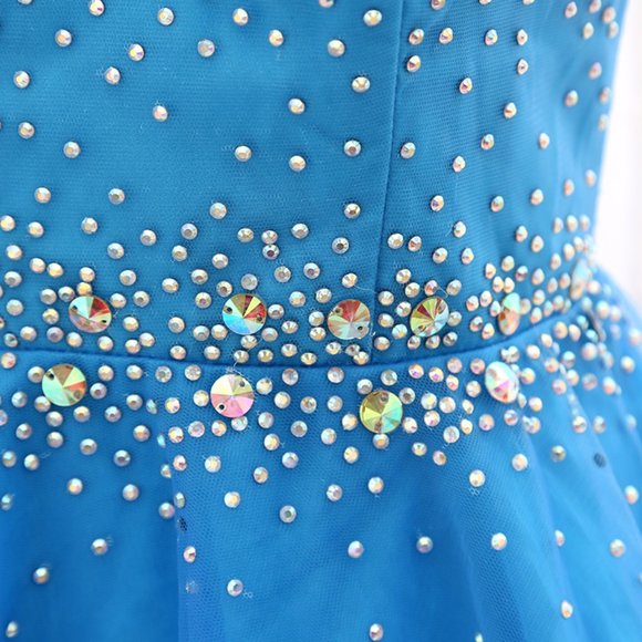 Short Tulle Blue Prom Homecoming Dress Party - Picture 3 of 7